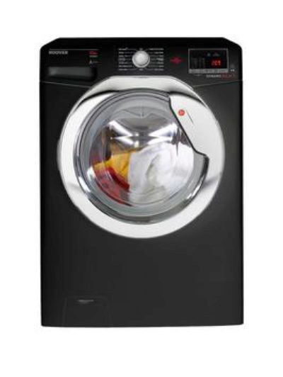 Hoover Dynamic Next Dxoc410C3B 10Kg Load, 1600 Spin Washing Machine - Black/Chrome